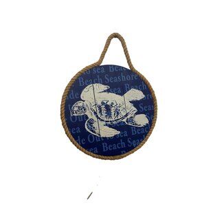 Nautical Rope Hanging Sea Turtle Wall Art SKU 7920